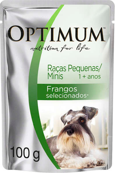 Ra��o �mida Optimum Sach� para C�es Adultos Ra�as Pequenas e Minis Frango 100g