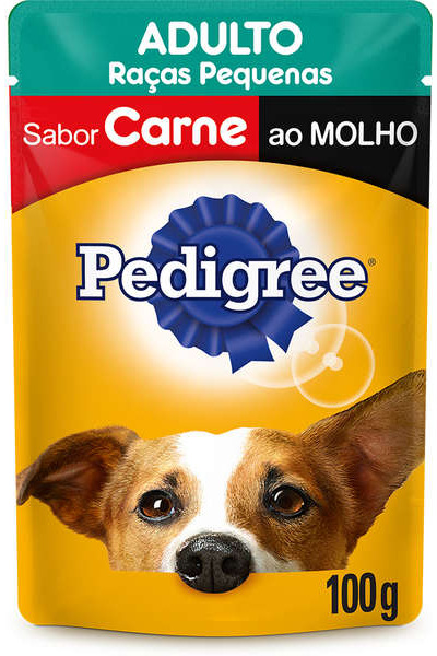 Ra��o �mida Pedigree Sach� Carne ao Molho C�es Adultos de Ra�as Pequenas 100g
