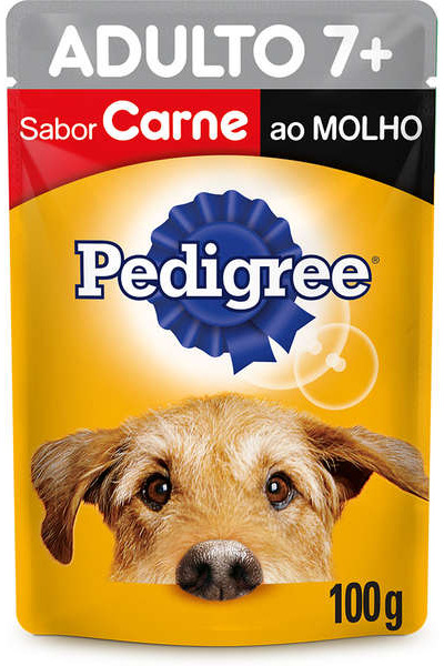 Ra��o �mida Pedigree Sach� Carne ao Molho para C�es S�nior 7 + Anos 100g