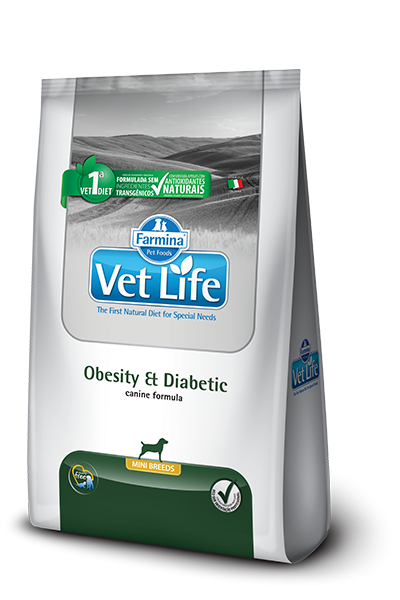 Ra��o Vet Life Natural Mini Canine Obesity e Diabetic 2kg