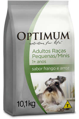Ra��o Optimum Frango e Arroz para C�es Adultos Ra�as Pequenas e Minis 1+ Anos 10,1kg