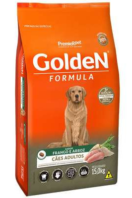 Ra��o Golden para C�es Adultos F�rmula Frango e Arroz 15kg
