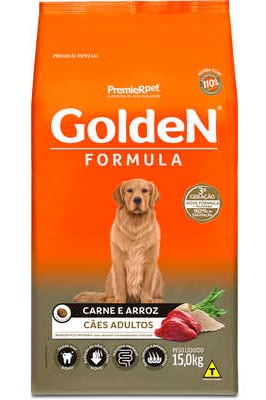 Ra��o Golden Formula Carne e Arroz para C�es Adultos 15kg
