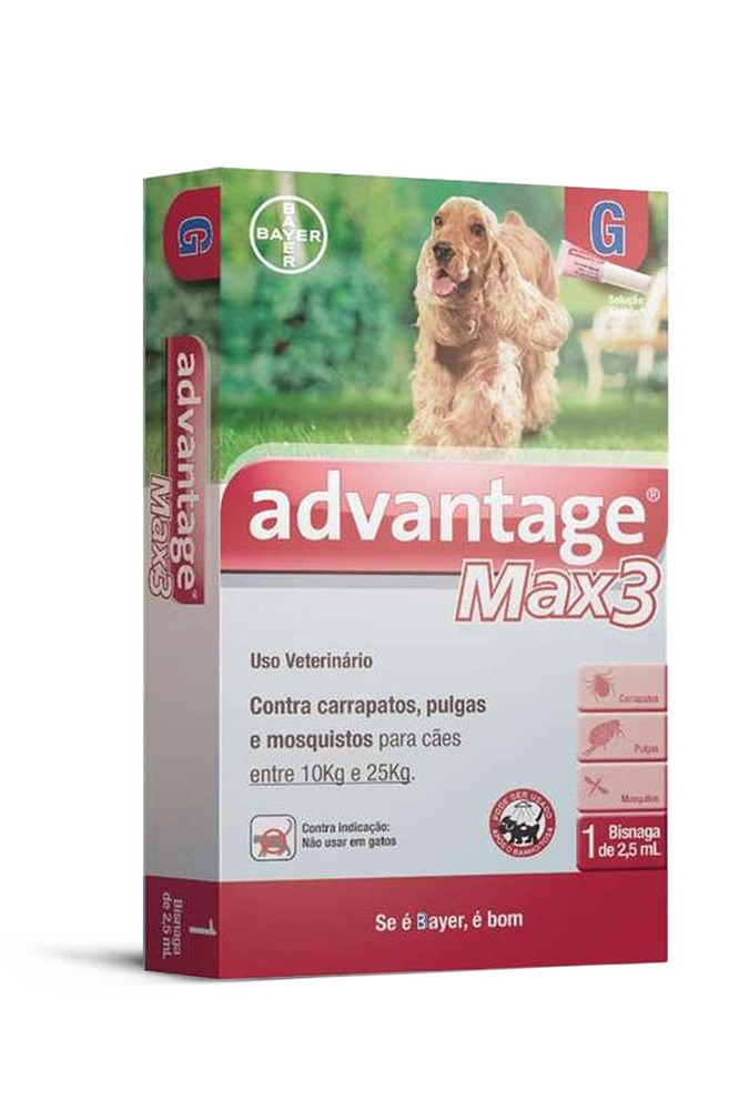 Antipulgas Advantage Max3 C�es 10kg a 25kg Bayer