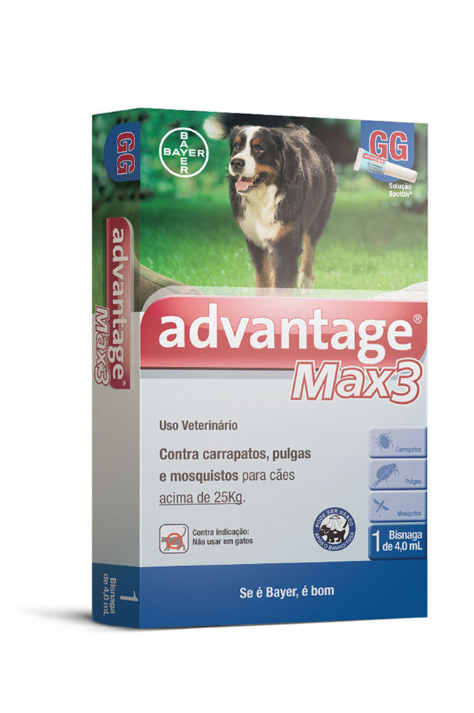 Antipulgas Advantage Max3 C�es mais de 25kg Bayer