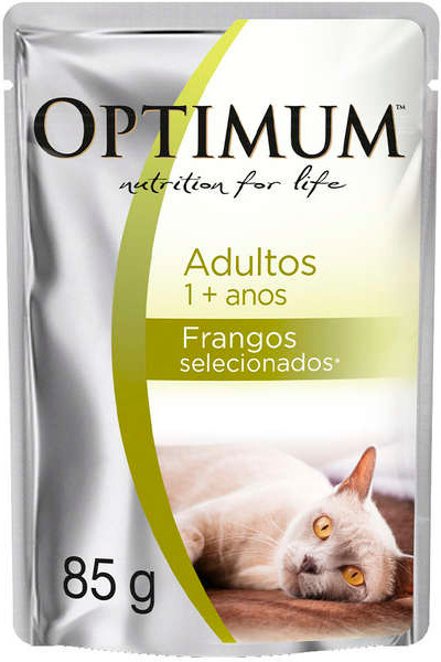 Ra��o �mida Optimum Sach� para Gatos Adultos Frango 85g