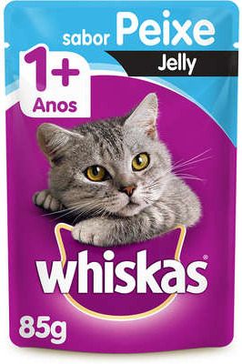 Ra��o �mida Whiskas Sach� Peixe Jelly para Gatos Adultos 85g