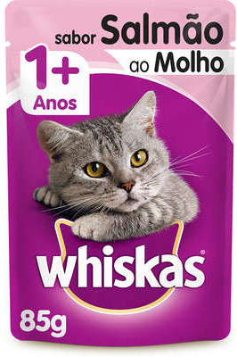 Ra��o �mida Whiskas Sach� Salm�o ao Molho para Gatos Adultos 85g