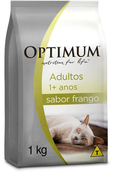 Ra��o Optimum Frango para Gatos Adultos 1+ anos 1kg